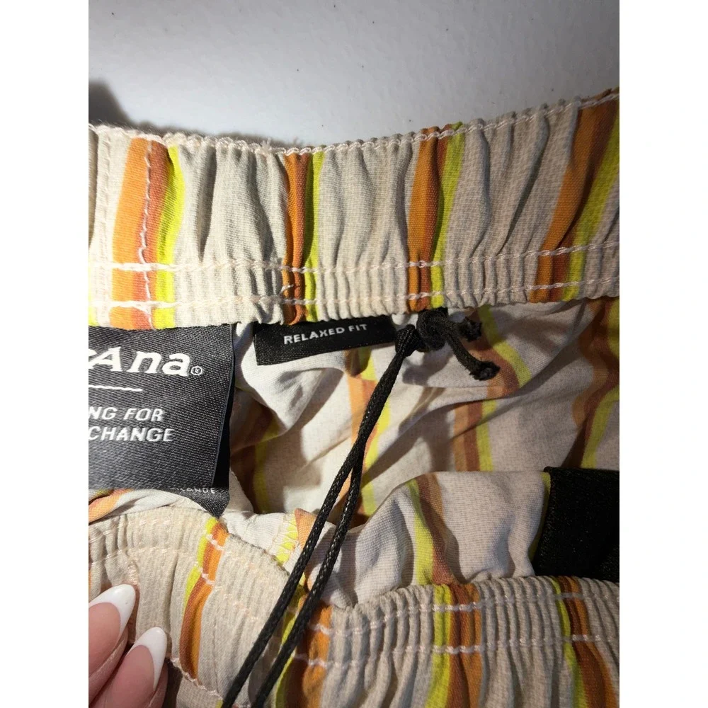 Prana Indio Heritage Shorts Mens XL Yarrow Striped Recycled 6 Inch Inseam NEW